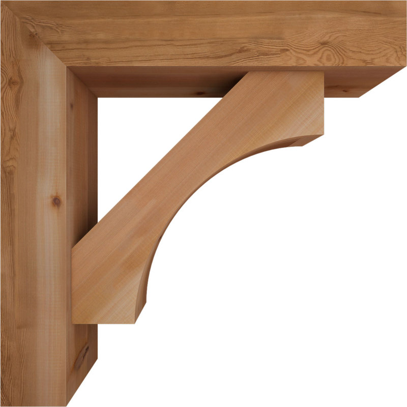 Support Westlake Block avec support décalé, 34 x 34, Cèdre rouge occidental de l 7 1/2 po (lisse)