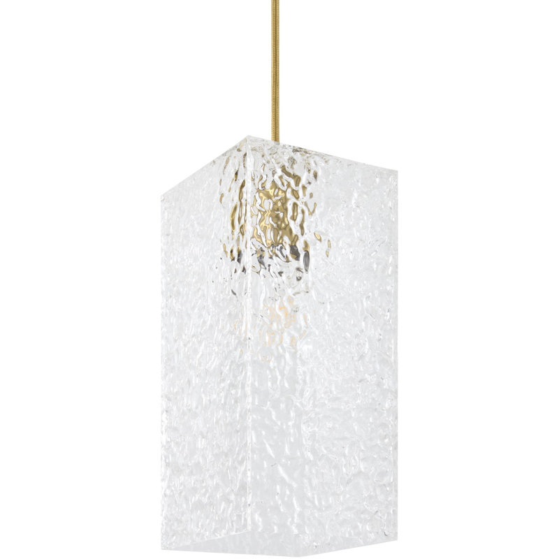 Luminaire suspendu Schwartz, 70" H x 5" W x 11" D, Clair