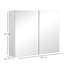 Savana Bathroom Mirror Cabinet Wall Mounted 80cm Wide White