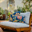Ensemble de housses de coussin d'extérieur bleu marine à motif floral, en polyester résistant à l'eau-124732495-126256162