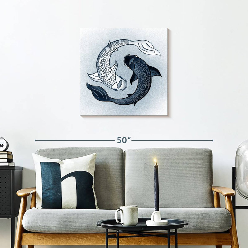 Brampt Yin Yang Fish, 24" H x 24" W
