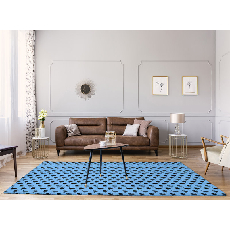 Tapis de chat bleu area, Rectangle 2 pi x 3 pi