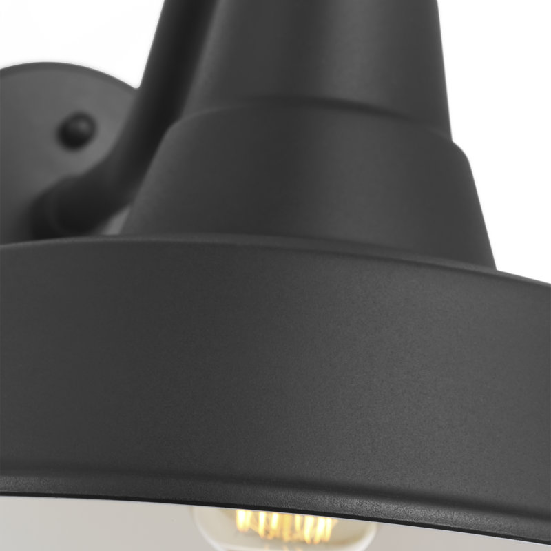1 - Light Armed Sconce, 10.75" H x 12" W x 17.13" D, Textured Black, No