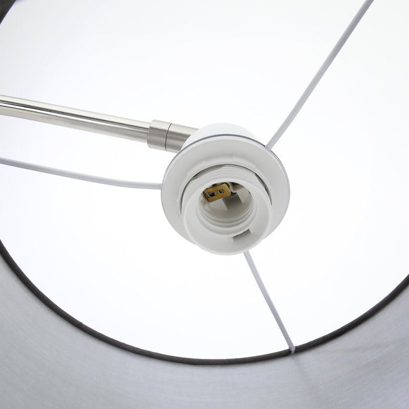 186cm Silver Arched Floor Lamp