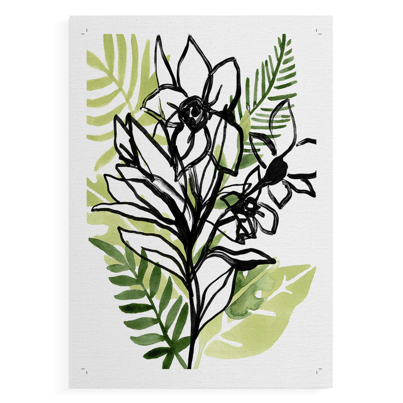 Carnet de croquis tropical II - impression sur toile seulement - non encadrée, H 48 po x l 32 po