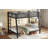 Metal Full XL Over Queen Bunk Bed For Teens And Adults,Space-Saving/Noise Reduced/No Box Spring Needed,Black