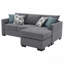 Canapé-lit modulaire rembourré gris Pacheco-939504850