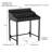 Rustic Brown 31 Inch Wide Desk with Cast Iron Frame and Storage Drawers