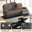3 Pieces Power Recliner Living Room Sofa Set With Led