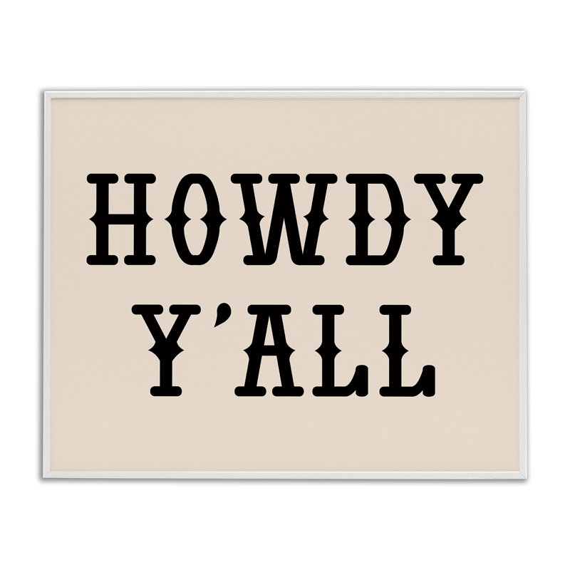 «Southwestern Howdy Y'all», art de la giclée encadrée, design par Daniela Santiago, H 11 po x l 14 po