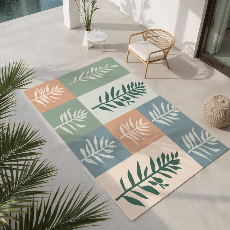 Tapis intérieur et extérieur Pebble Stream, Rectangle 1'6" x 2'6"