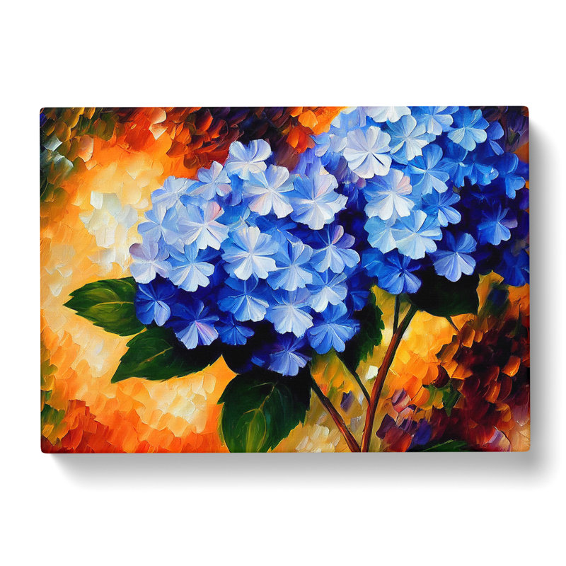 Hydrangea Flower Painting Vol.1 - Wrapped Canvas, 35cm H x 50cm W x 3cm D