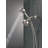 Round 2-in-1 Dual Shower Head with 5-Setting HandHeld Spray 1.75 GPM Brushed Nickel-117545932