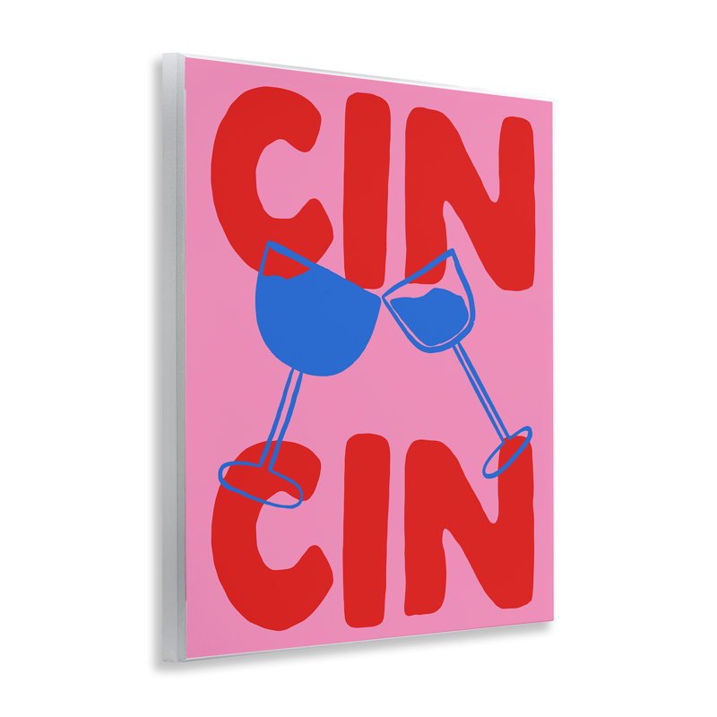 Plaque murale Bold Cin Cin Cheers, design par House of Lulu