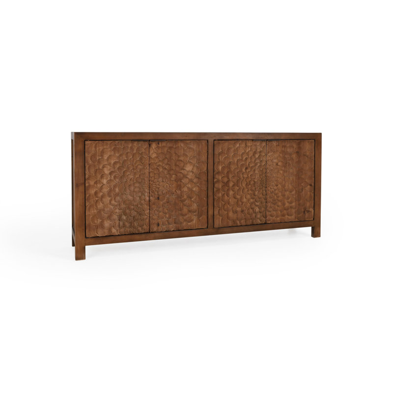 Astrid 174'' Solid Wood Sideboard, Brown