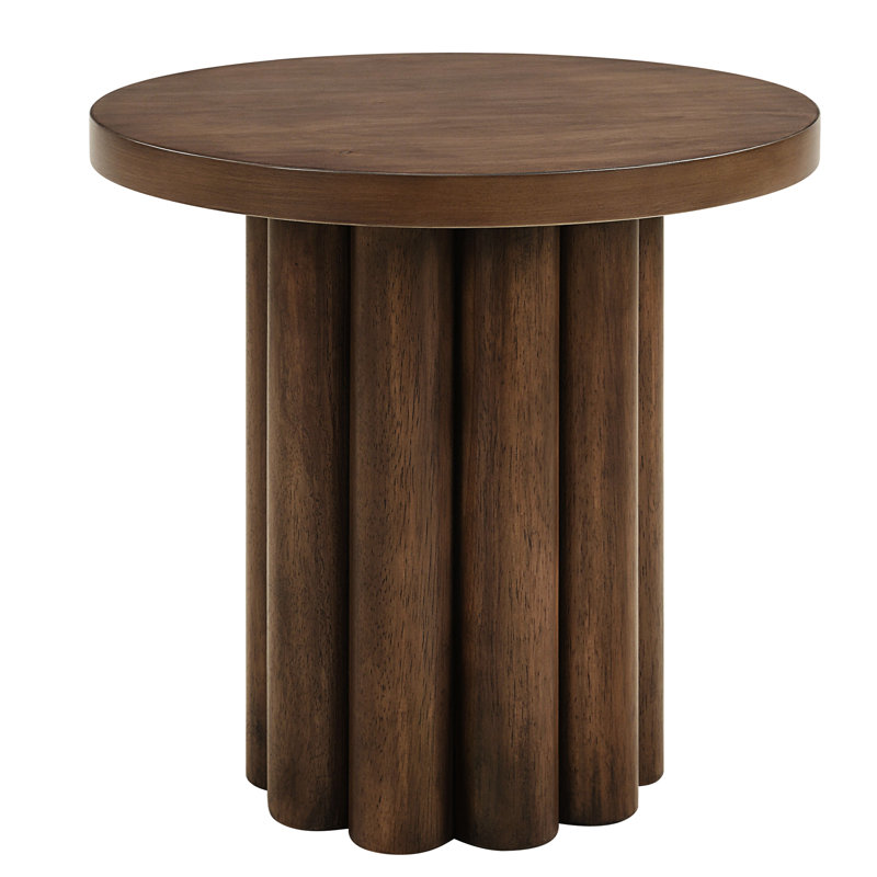 Classic Brown End Table With Structure Build Construction