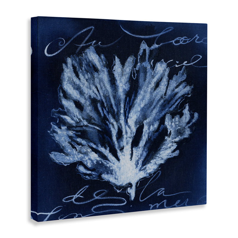 Art mural rétro sur toile corail par Liz Jardine, H 36 po x l 36 po