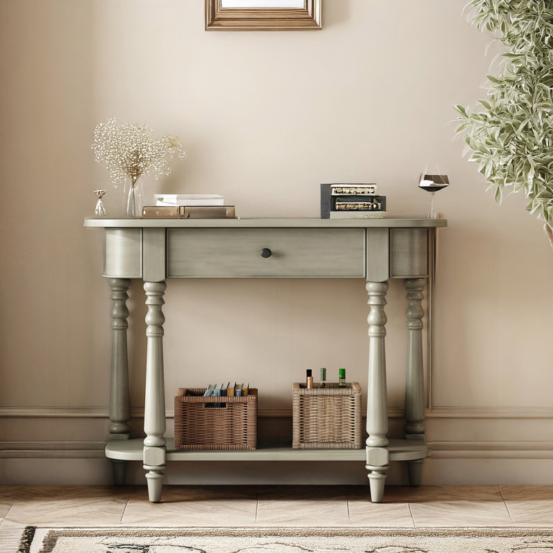 Versatile Narrow Conway with Stylish Design and Practical Storage, Grey
