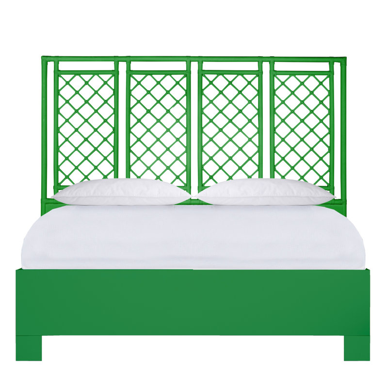 Lit standard à profil bas X & Diamond, Très grand, Vert vif