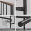 Structure de lit plateforme en métal avec tête et pied de lit, structure en métal robuste