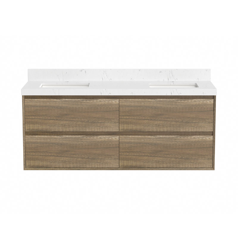 48" Wall Mounted Bathroom Vanity with Sink, 48"