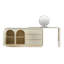 Meuble-lavabo extensible de 55 à 63 po avec tiroirs, coiffeuse contemporaine pour chambre à coucher, meuble-lavabo avec porte et tiroirs