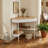 Corner Console Table With Swivel Storage Shelf