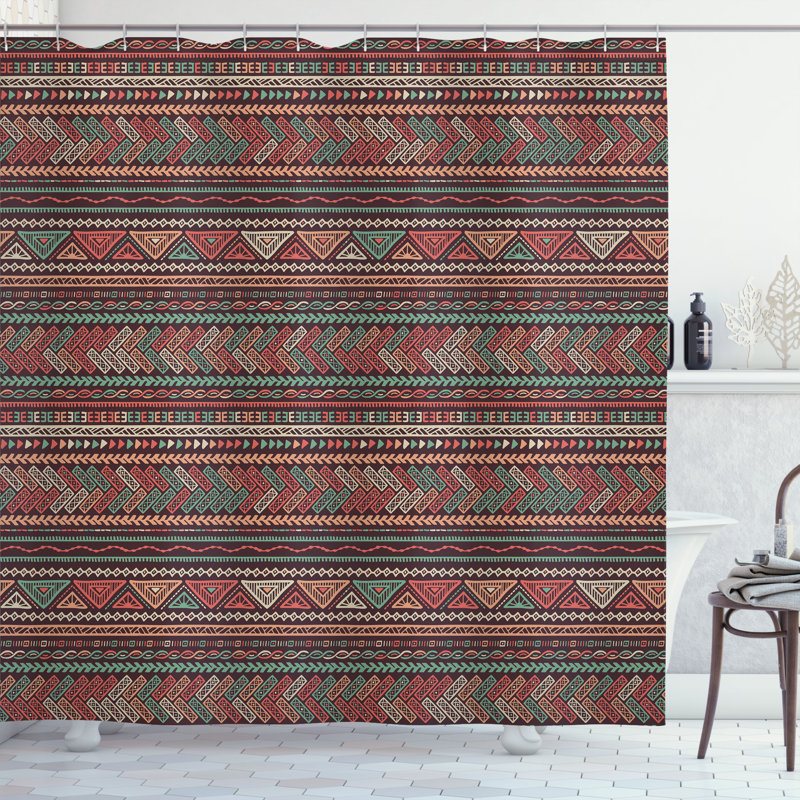 Dakota Fields Boho Shower Curtain Latin American, 70''H x 69''W