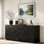 Modern Sideboard With 2 Large Cabinets And Unique Water Ripple Design