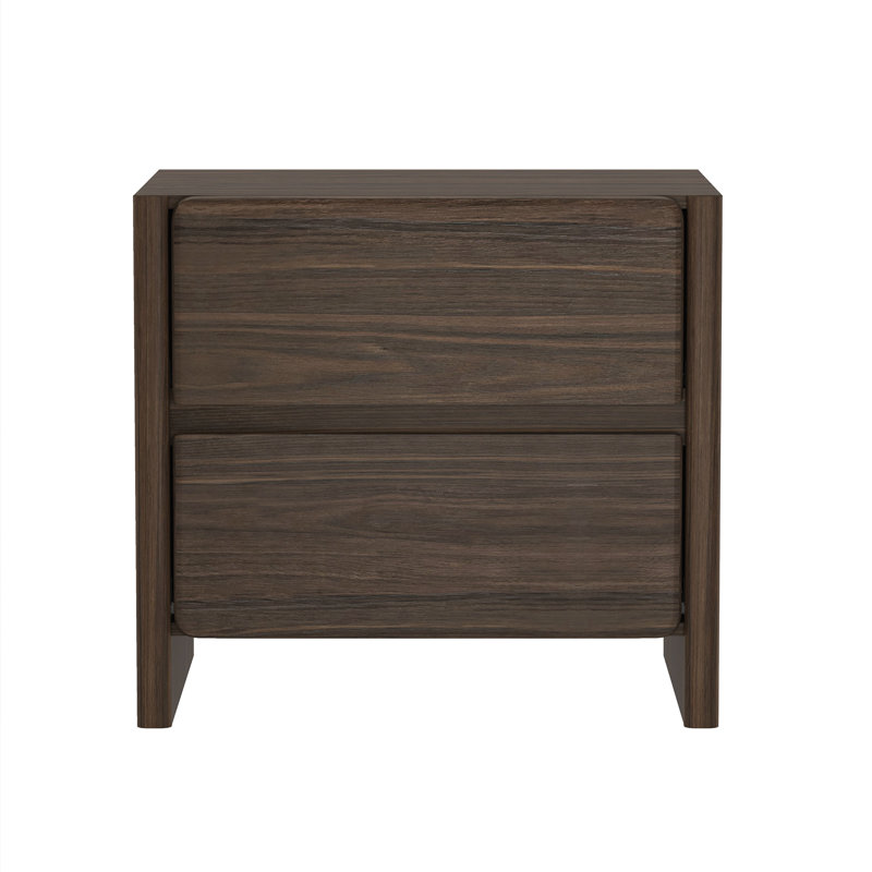 Table de chevet 24 po (2 tiroirs), Noyer brun