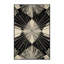 Tapis doux et moelleux Eberhard Art Deco Starburst en noir - reliure noire-1294752484