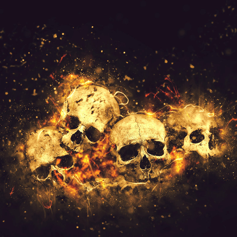 Floramae " Skulls And Bones " by Stevanovicigor, 12" H x 12" W