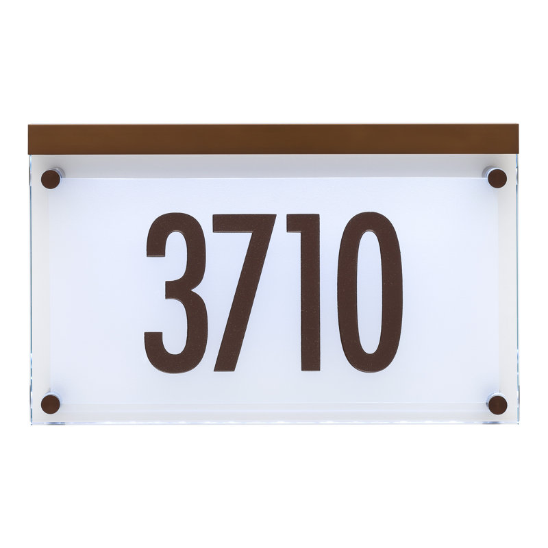 Futura Engraved 1-Line Address Sign, Yes, Dark Bronze