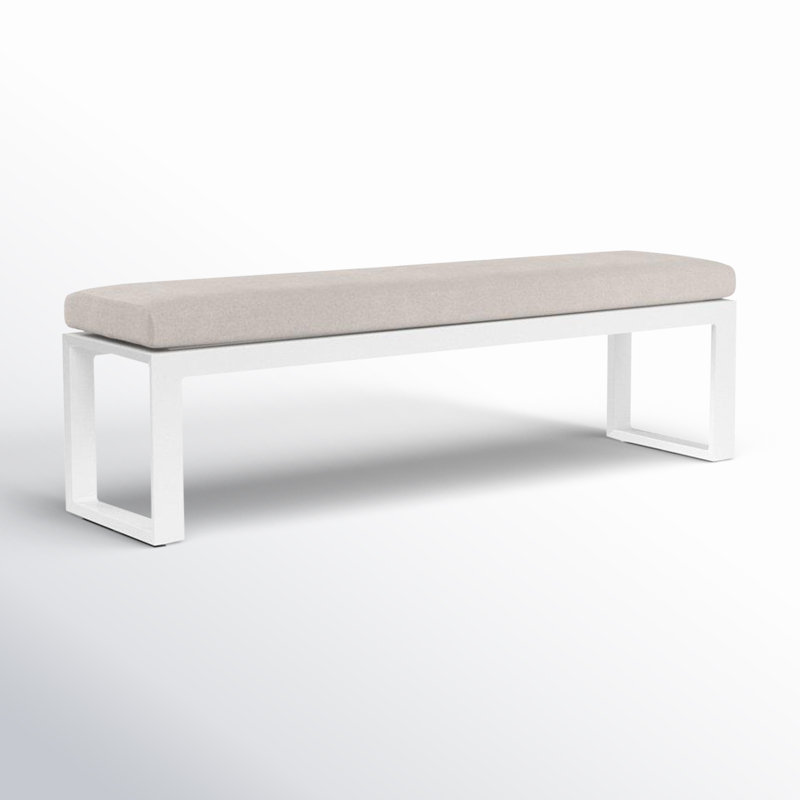 Banc de pique-nique en aluminium Camela, Toile Sunbrella® naturel