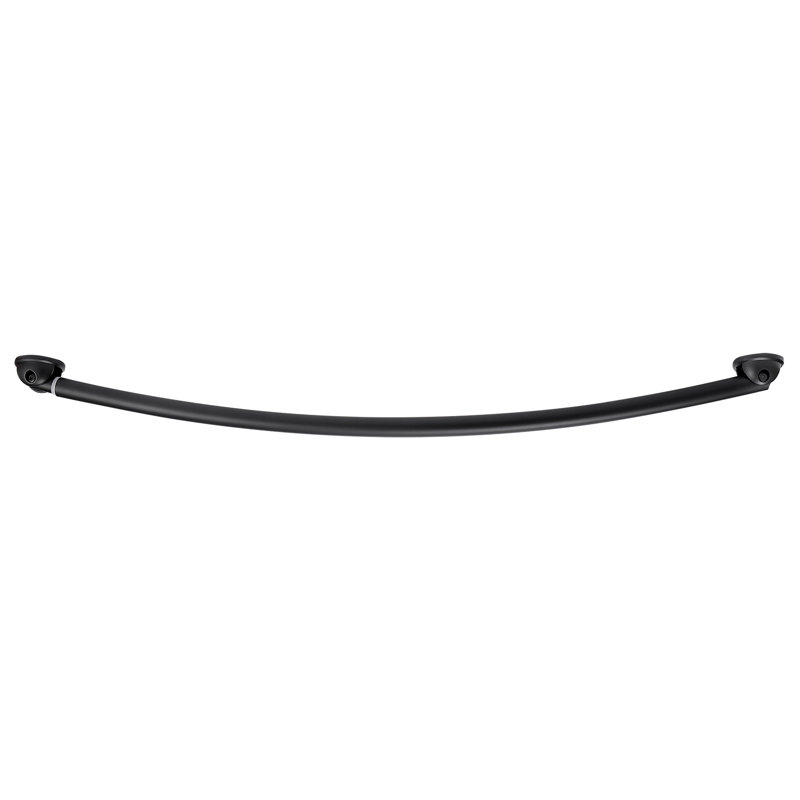 Tringle courbée de rideau de douche ajustable 63 po Design House, Noir mat