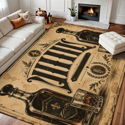 Faux Fur Abstract Rug