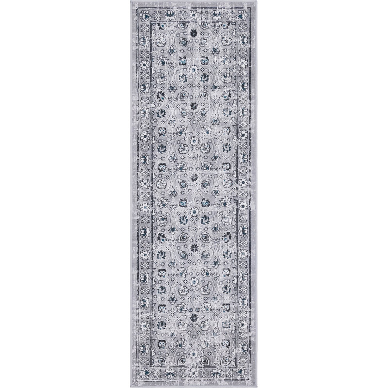 Tapis gris Clevinger, Tapis de couloir 2 pi x 6 pi 1 po