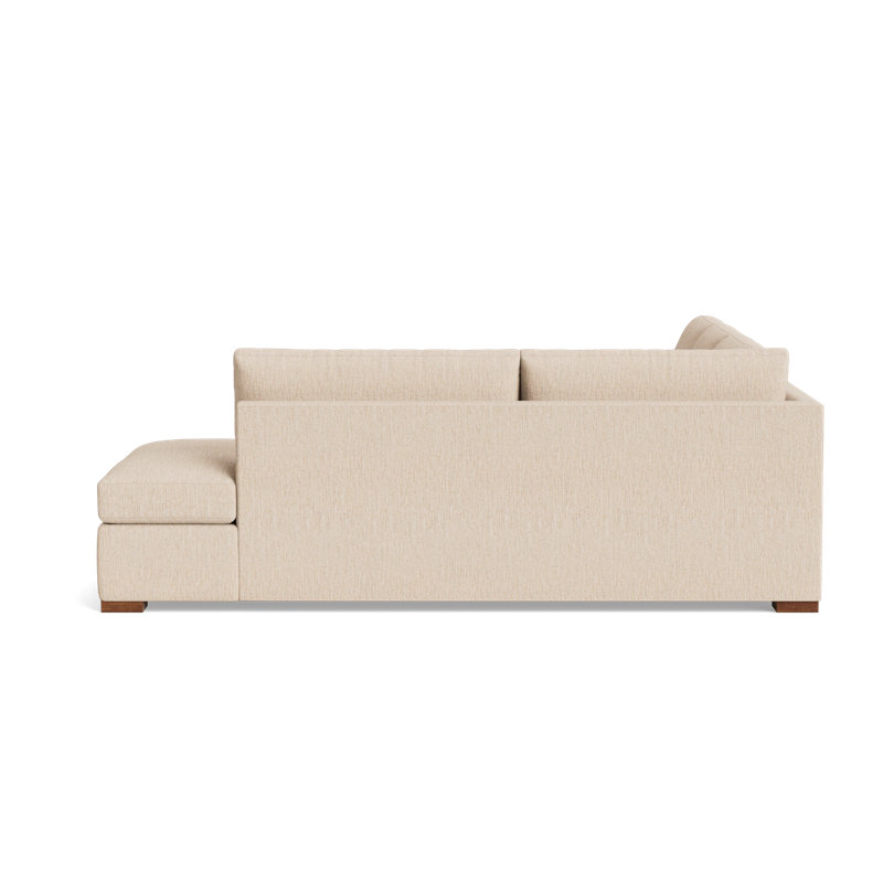 Lucca Sectional, Plush Woven - Tan, Right Hand Facing