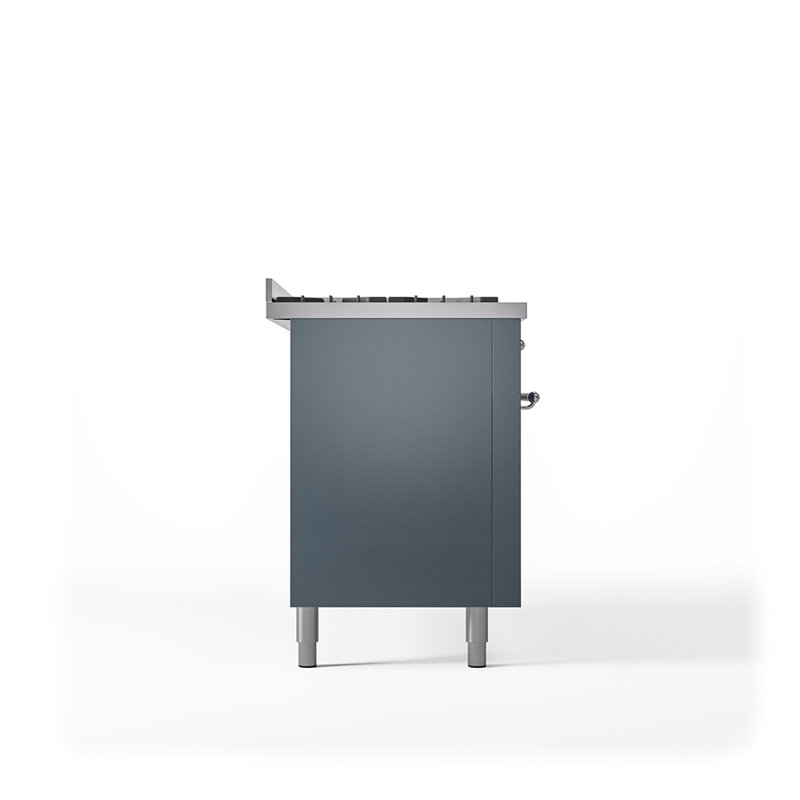 ILVE Nostalgie II Series 60 inch Dual Fuel Range with 9 Sealed Burners, Griddle (Solid Door), Liquid Propane