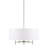 5-Light White Drum Shade Chandelier