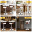 Upholstered Adjustable Height Counter Stool with Solid Wood Frame