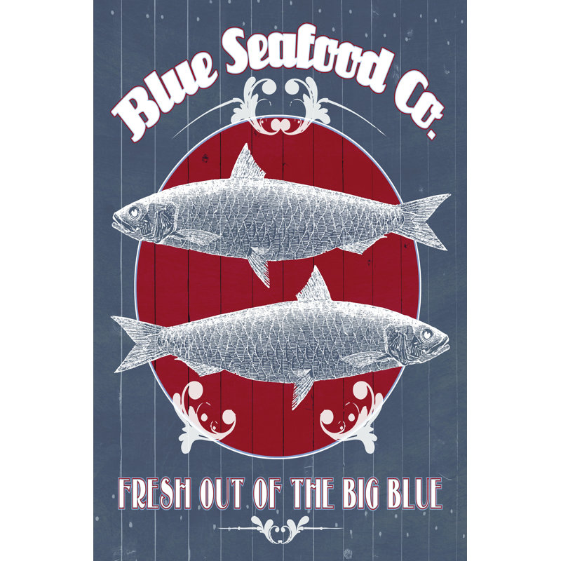 Seafood Co. IV - Wrapped Canvas Print, 46cm H x 30cm W x 3.8cm D