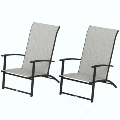 Ensemble de 2 chaises d'extérieur pliantes