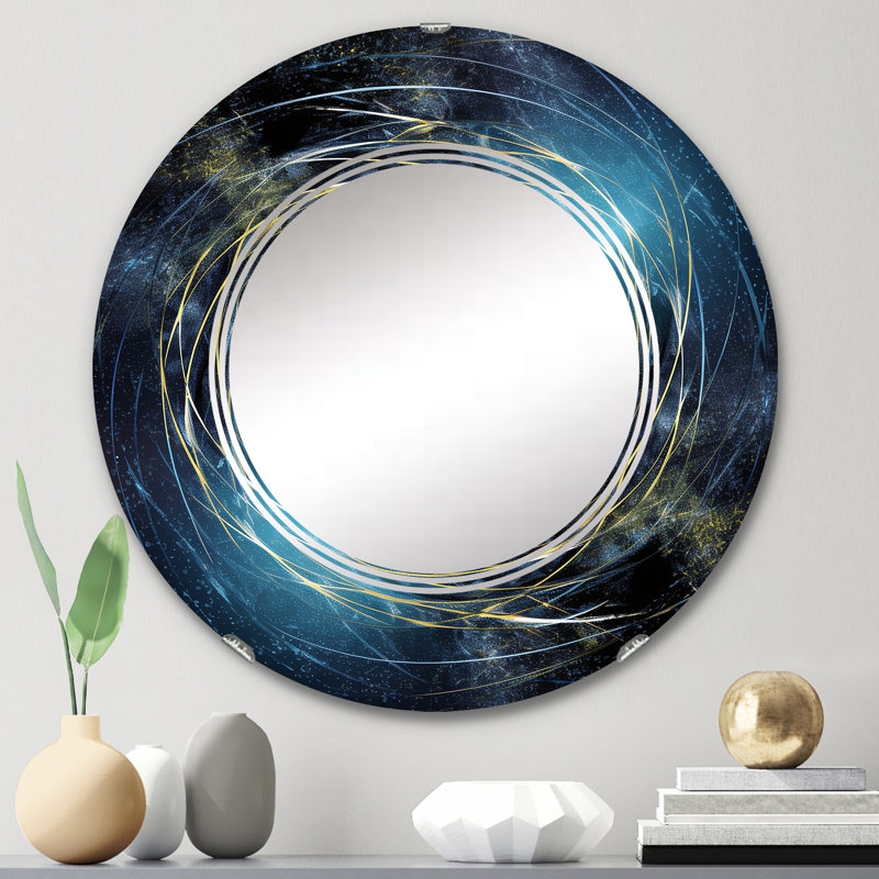 Brindle - Miroir mural moderne rond, 24 po x 24 po