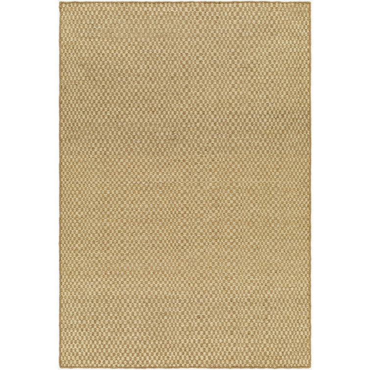 Bolton Checkered Area Rug in Tan