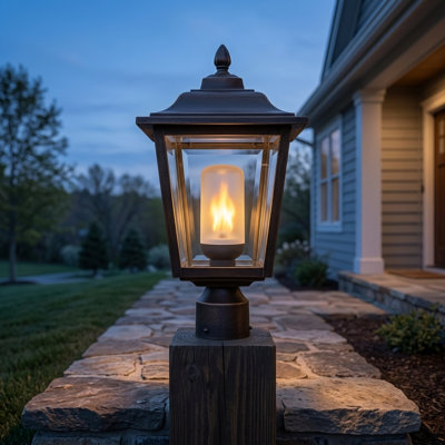 FoxFlame Flickering Light Bulbs, E26 Base, 2000K Warm, Patented Fire Effect, 1pk