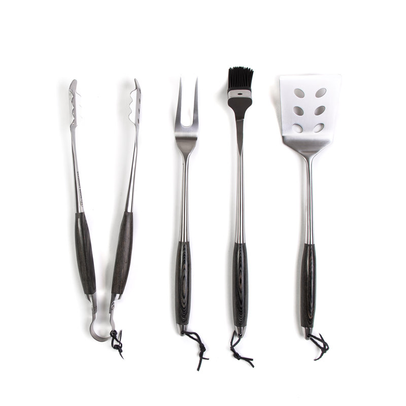 Schmidt Brothers™ Cutlery Bonded Ash 4-Piece Grill Set