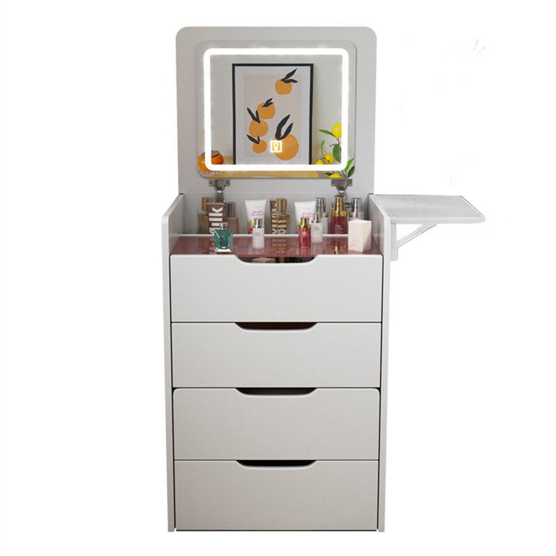Bureau de maquillage avec panneau caché