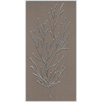 Pewter Coral Icon 2 - Impression sur cadre flottant sur toile apprêtée