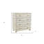 Commode standard 36 po à quatre tiroirs en bois massif blanc